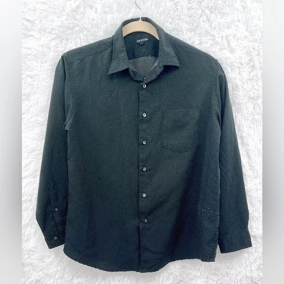 george brand dress shirts George Men's and Big Men's Classic Fit Dress Shirt with Long Sleeves, Sizes S-3XL